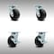 Service Caster 5 Inch Stainless Steel Polyolefin Swivel Caster Set with Ball Bearings 2 Brakes SCC-SS30S520-POB-2-TLB-2 - alternate 1